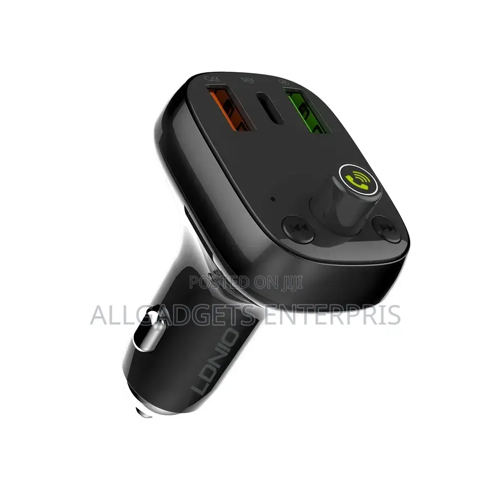 Ldnio C704Q Fm Transmitter Car Charger 3 USB Pd Qc+ Portable