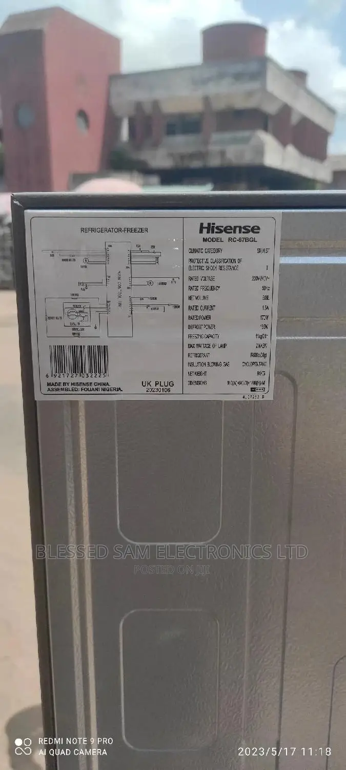 New >Hisense Inverter 529l Said By Said Fridge >Dispenser