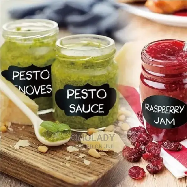 300pcs Black Waterproof Labels For Jar, Bottle And Box