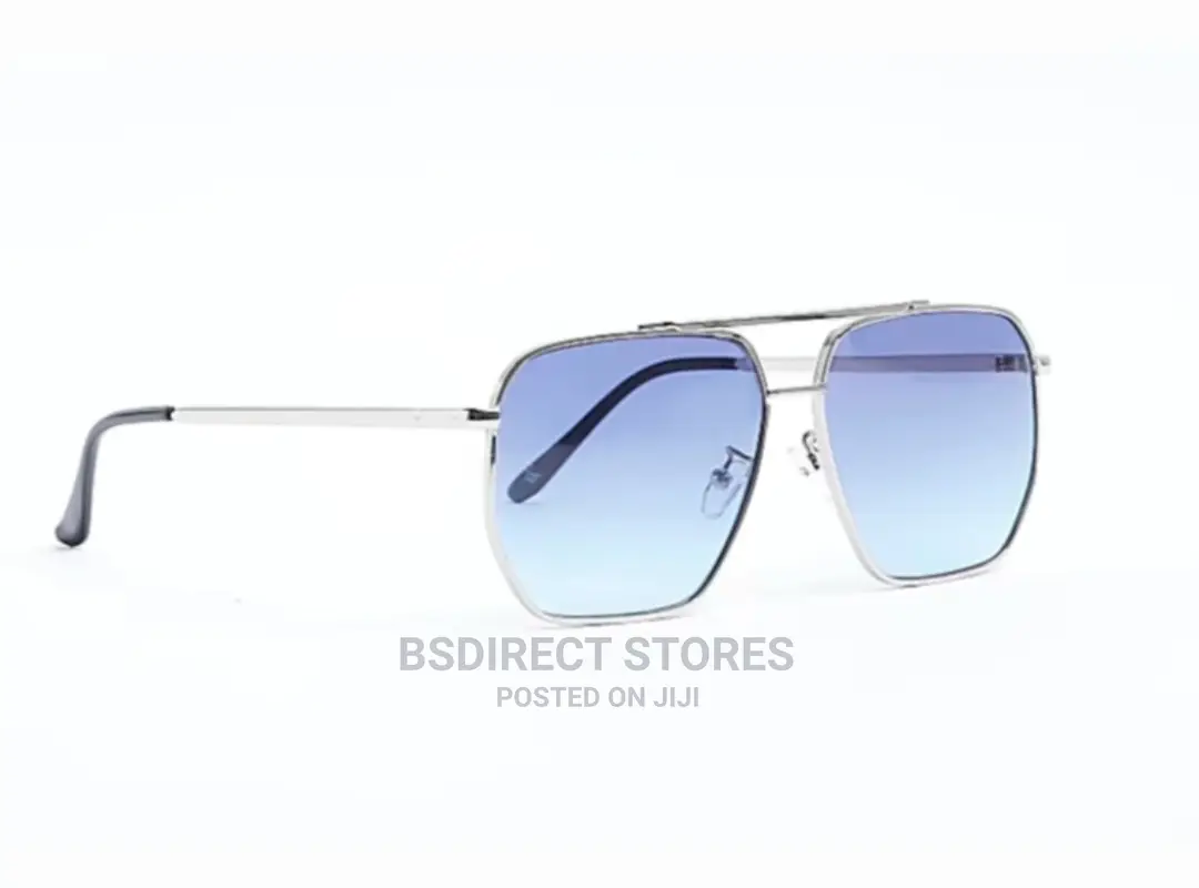River Island Silver Colour Aviator Blue Men's Sunglasses