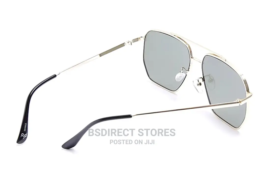 River Island Men's Gold Colour Aviator Sunglasses