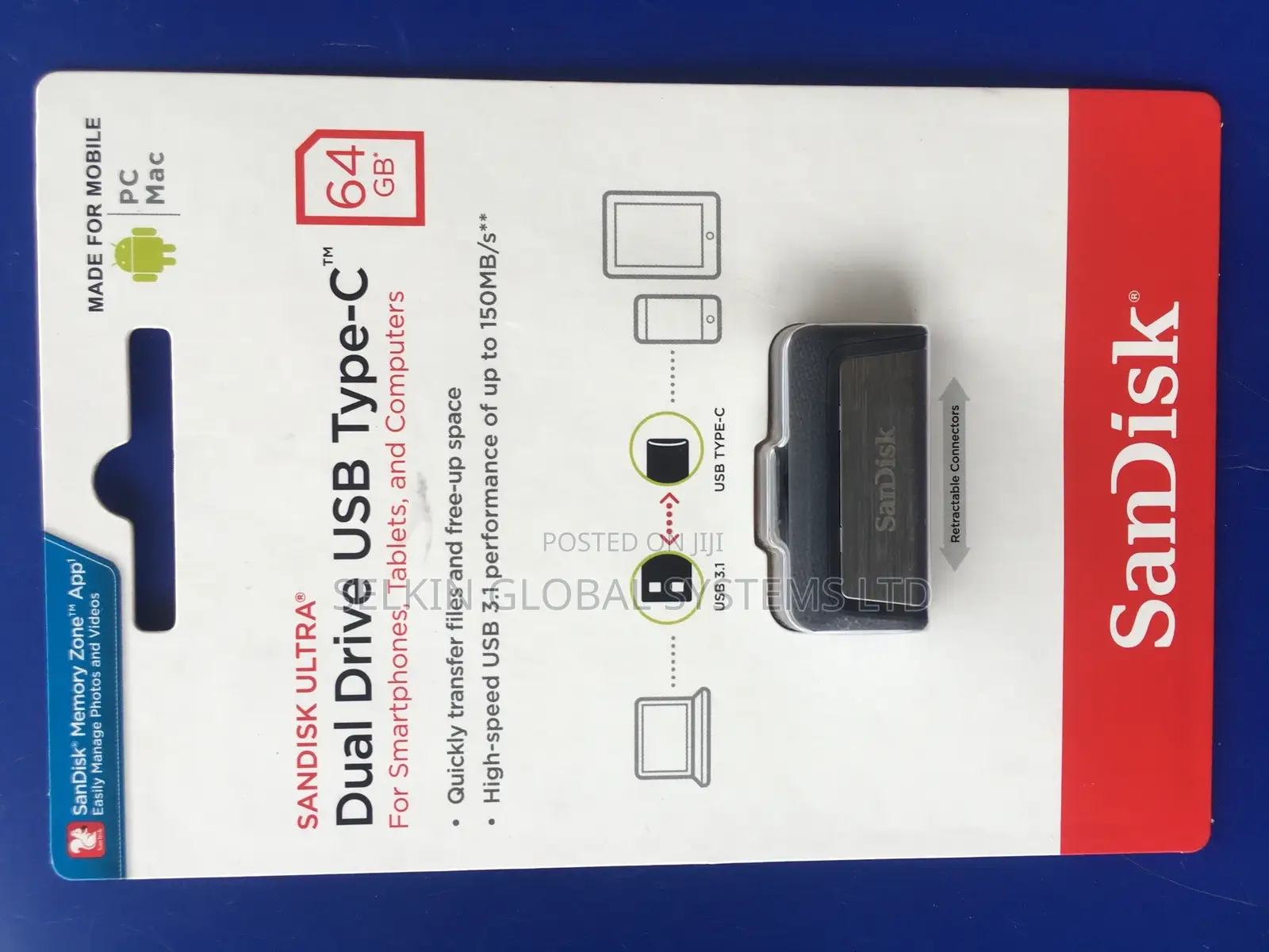 Sandisk 64gb Type C OTG Dual Flash Drive