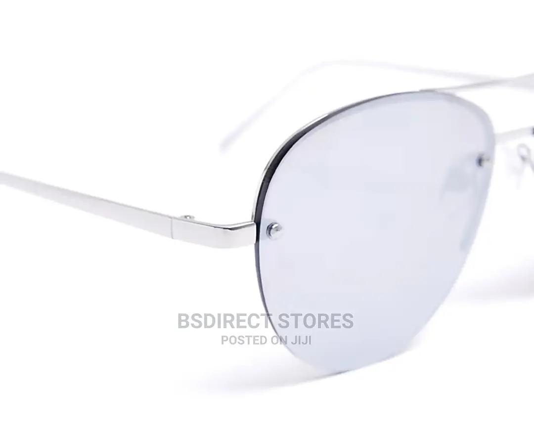 River Island Men's Silver Aviator Tinted Lenses Sunglasses