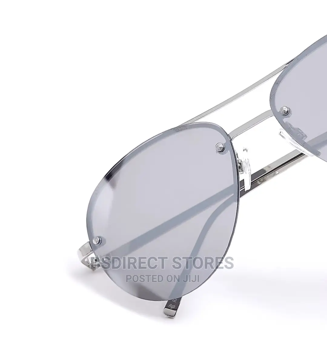 River Island Men's Silver Aviator Tinted Lenses Sunglasses