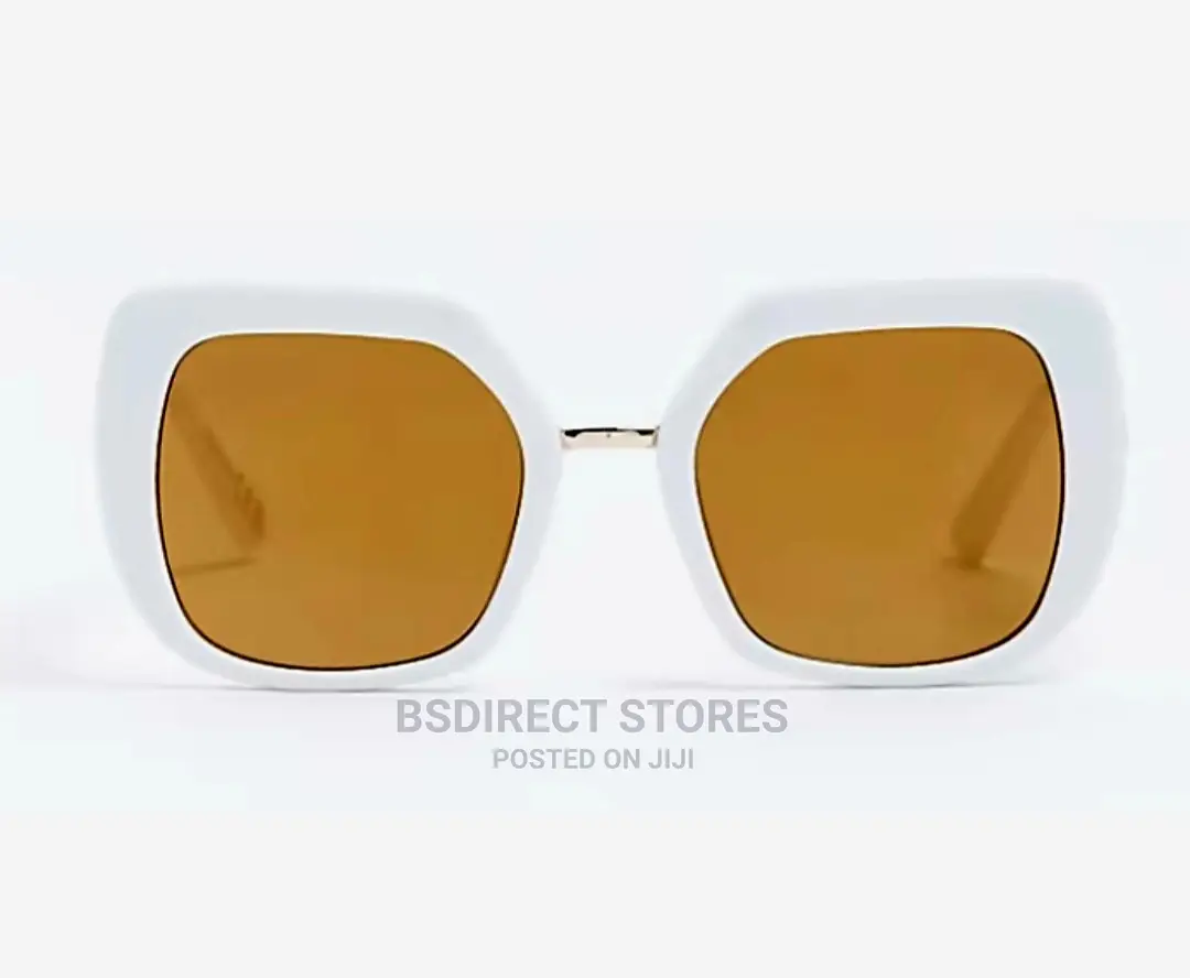 River Island Women's White Oversized Tinted Sunglasses