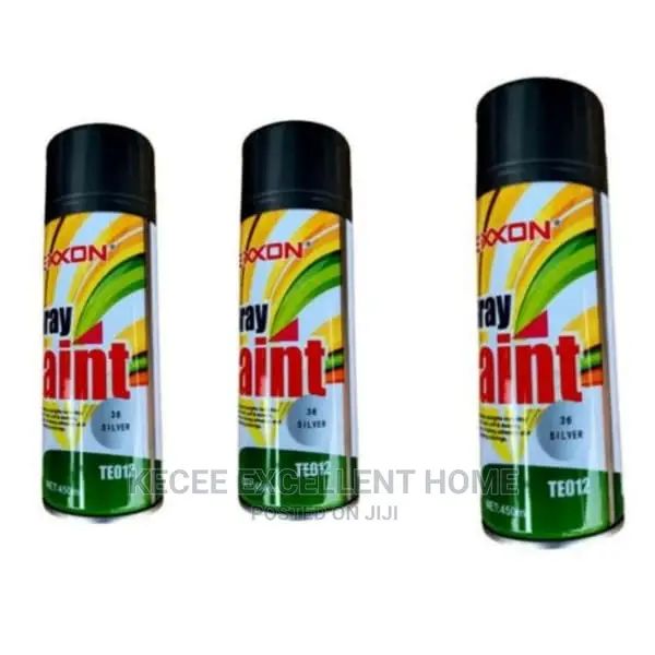 Texxon 3pcs Spray Paint - Silver - 450ml