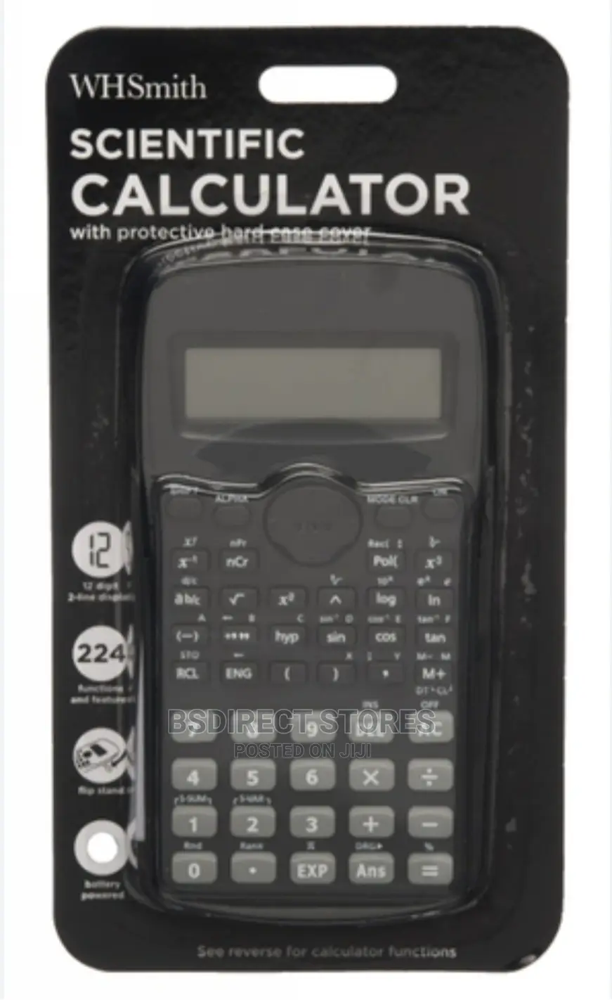 Whsmith BLACK Scientific Calculator With Protective Hardcase