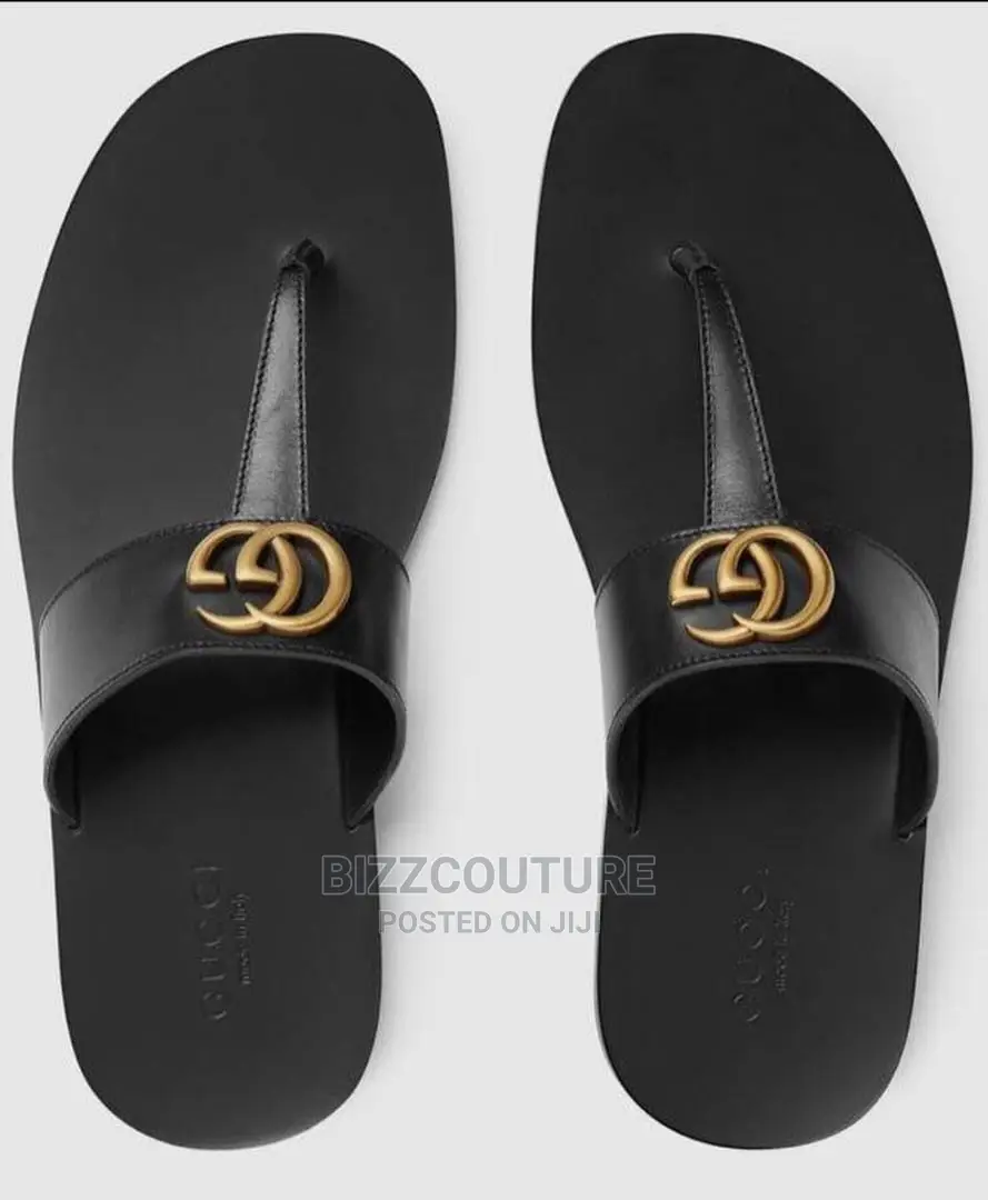 Original GUCCI Leather Soles Slippers Available in Store