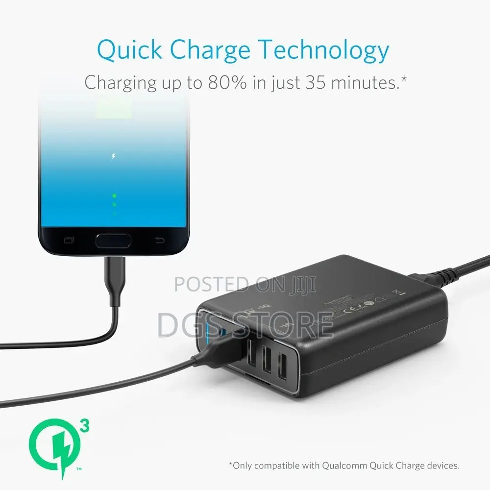 Anker Power Port Speed 5 2*Quick 63w Charger