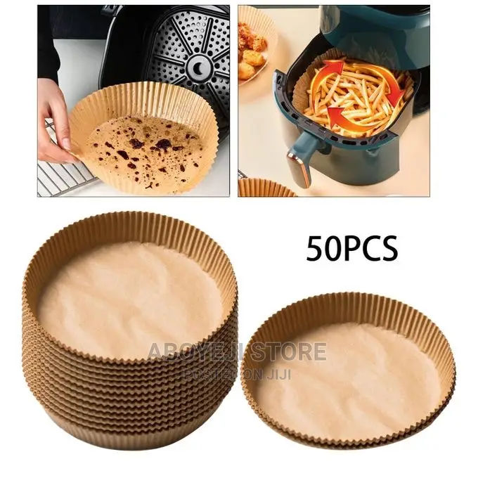 Air Fryer Parchment Paper Liners Thicken Disposable Brown