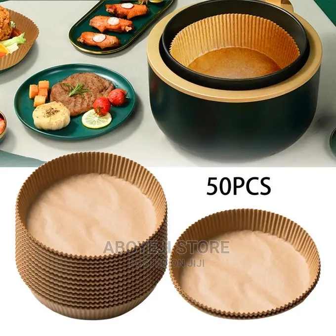 Air Fryer Parchment Paper Liners Thicken Disposable Brown