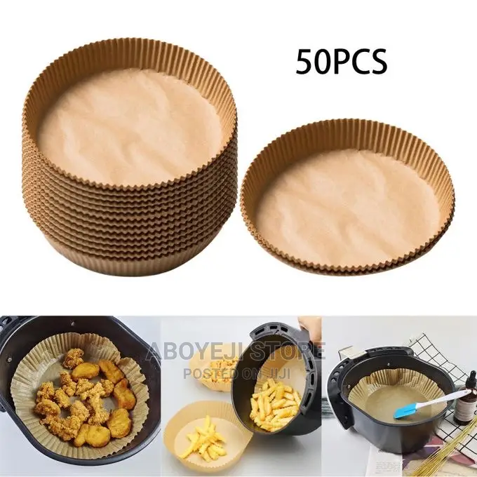 Air Fryer Parchment Paper Liners Thicken Disposable Brown