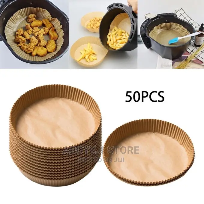 Air Fryer Parchment Paper Liners Thicken Disposable Brown