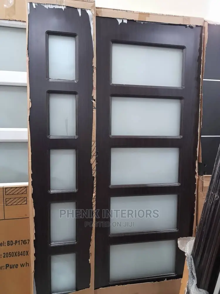 Wooden Door With Glass.