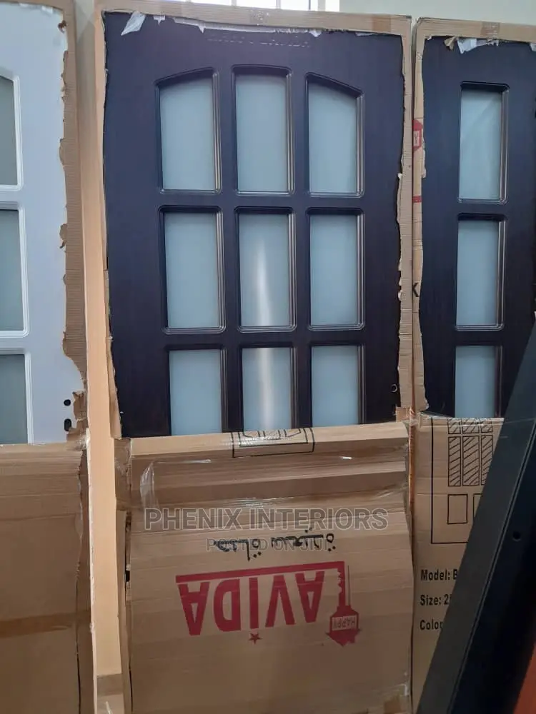 Wooden Door With Glass.