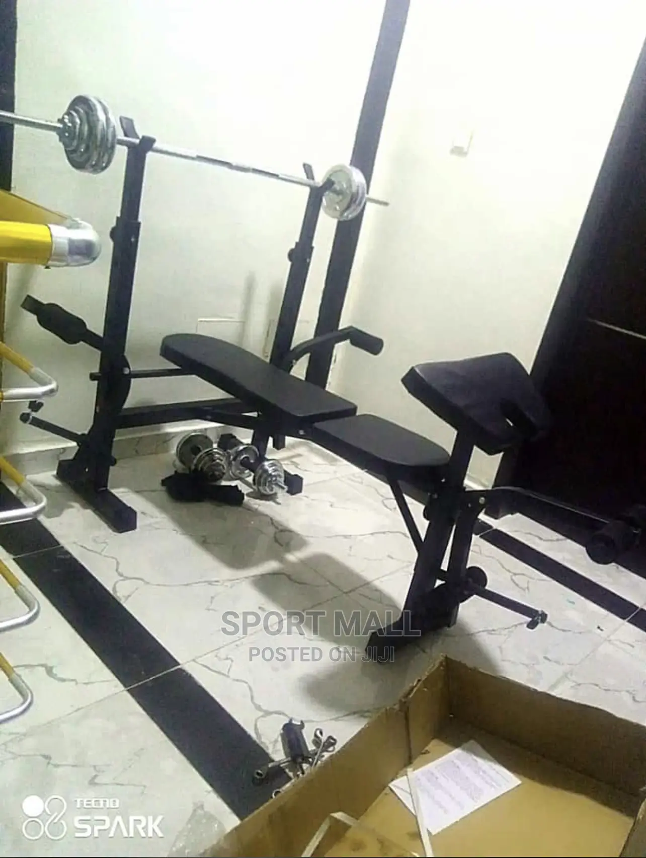Weight Bench With 50kg Weightlifting Set