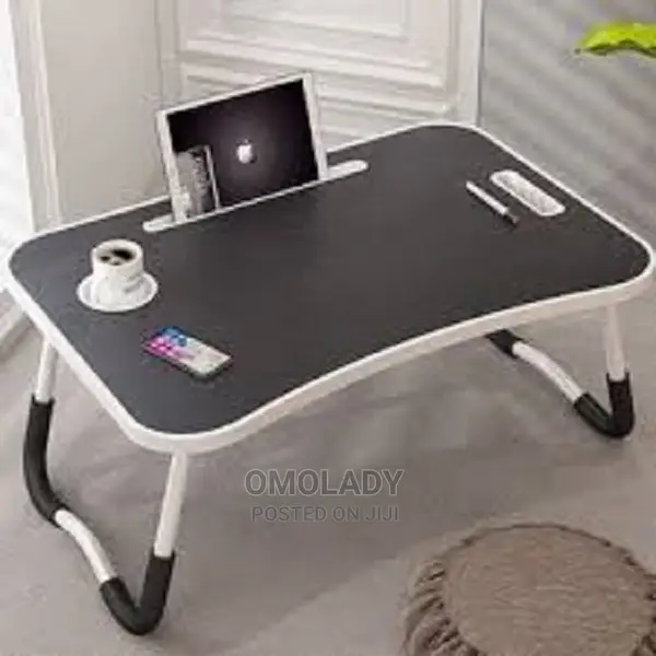 Foldable Laptop Table And Bed Desk - Black