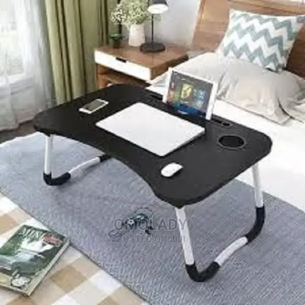 Foldable Laptop Table And Bed Desk - Black