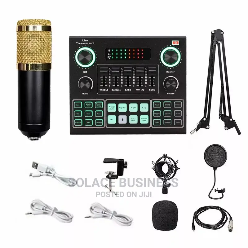 BM800 Microphone + V9 Sound Card Podcast Youtube Livestream
