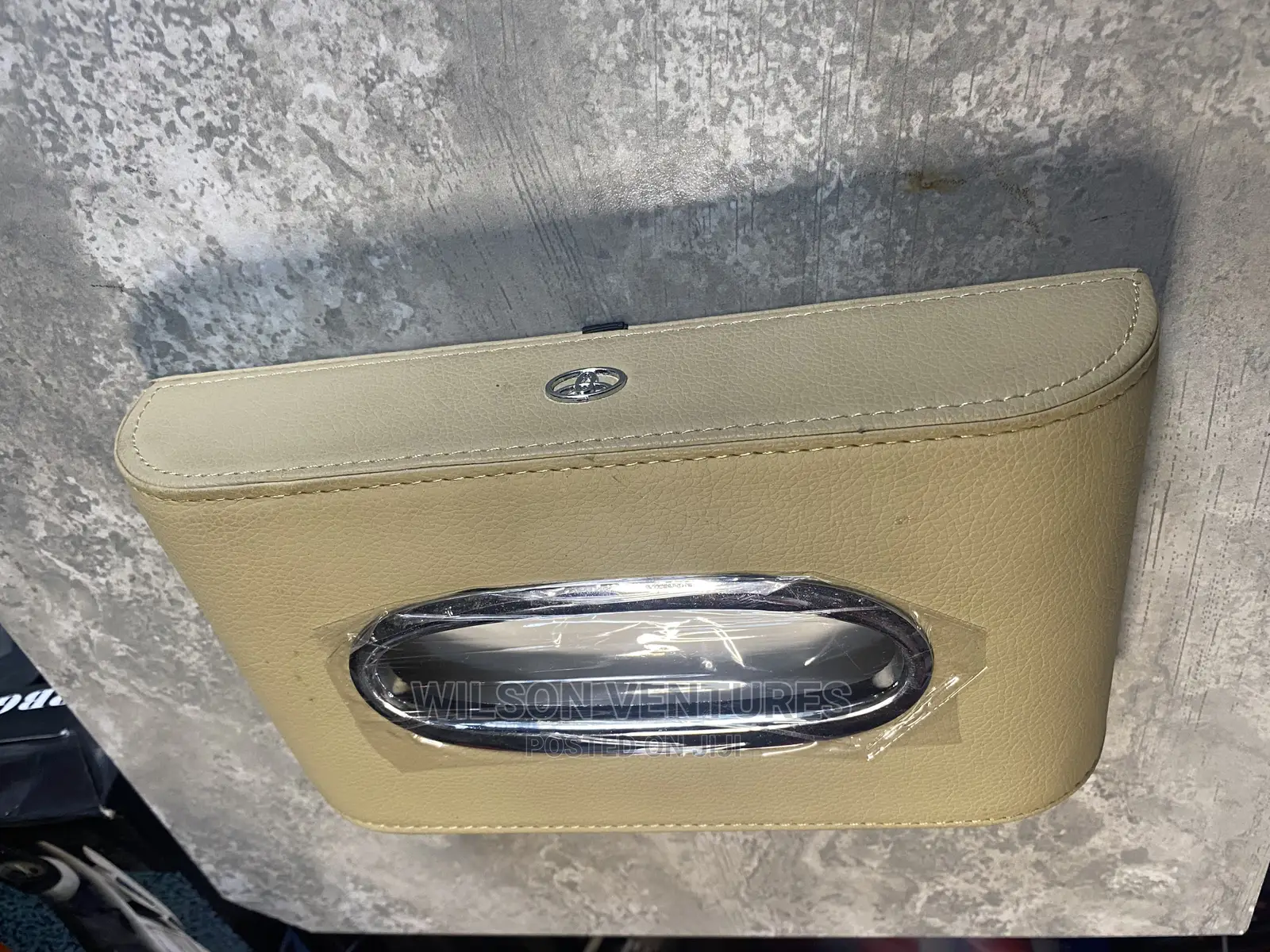 Cream Color Toyota Tissue Box