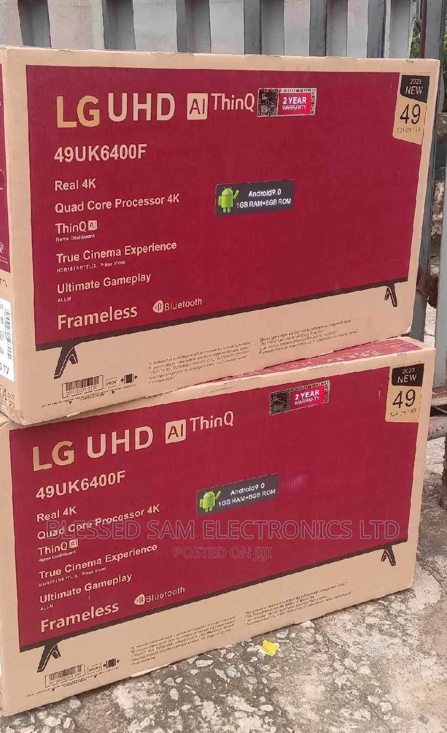 LG 49"Android Smart Flameless TV UHD Picture Wizard 2yrs