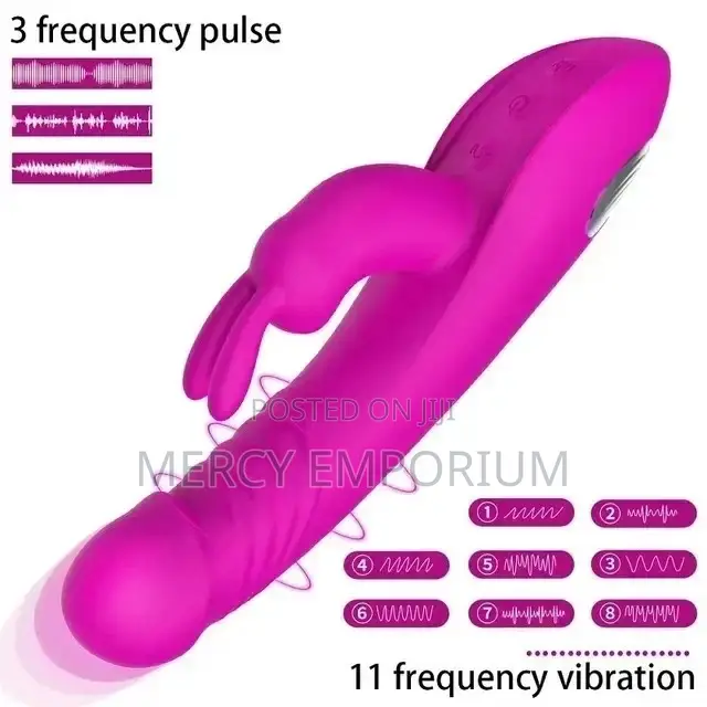 Thrusting Rabbit Clitoris G-Spot Vibrator Women Sex Toy