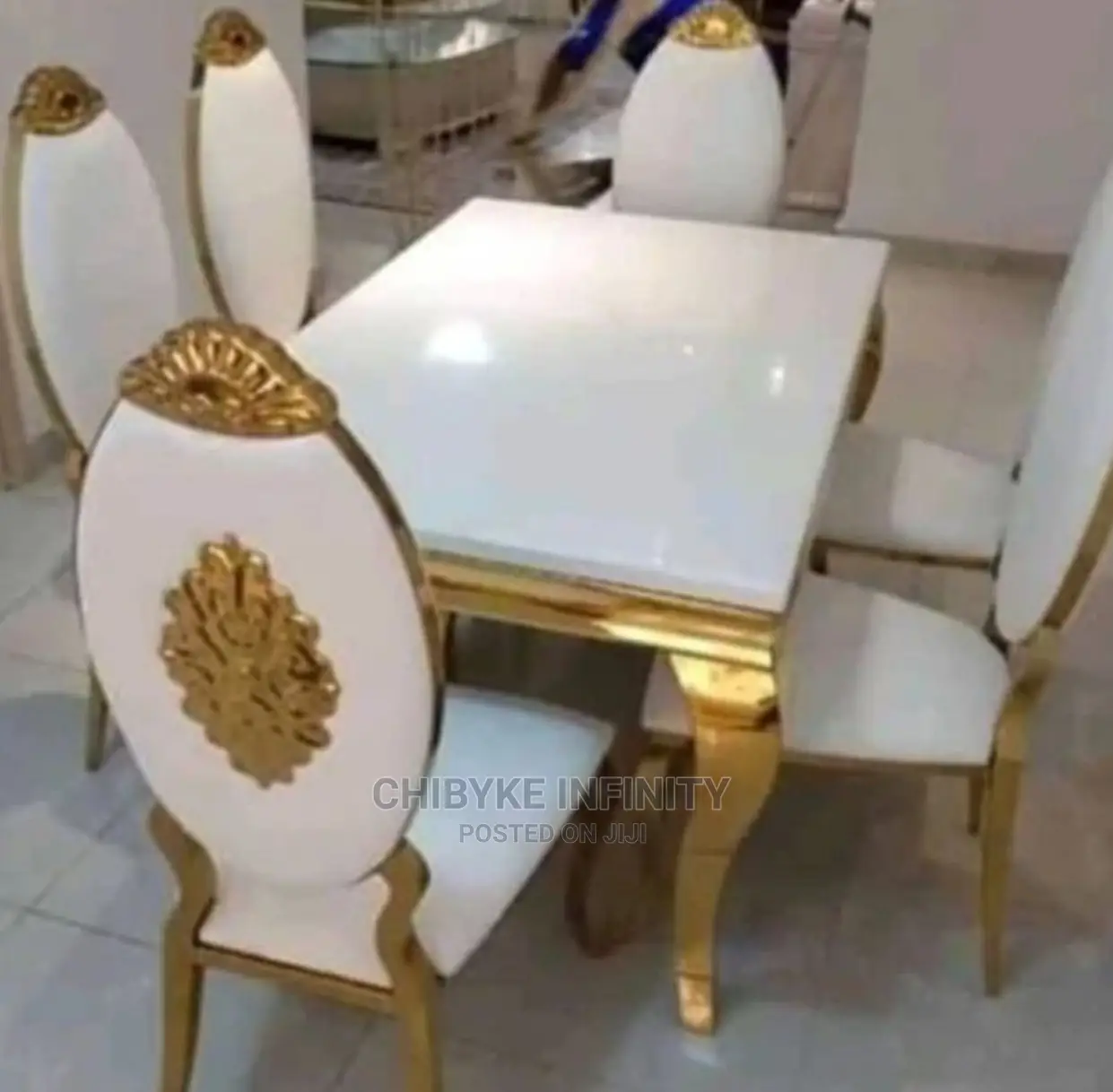 Quality Royal MARBLE DINING TABLE With 6-Exotic CHAIRS