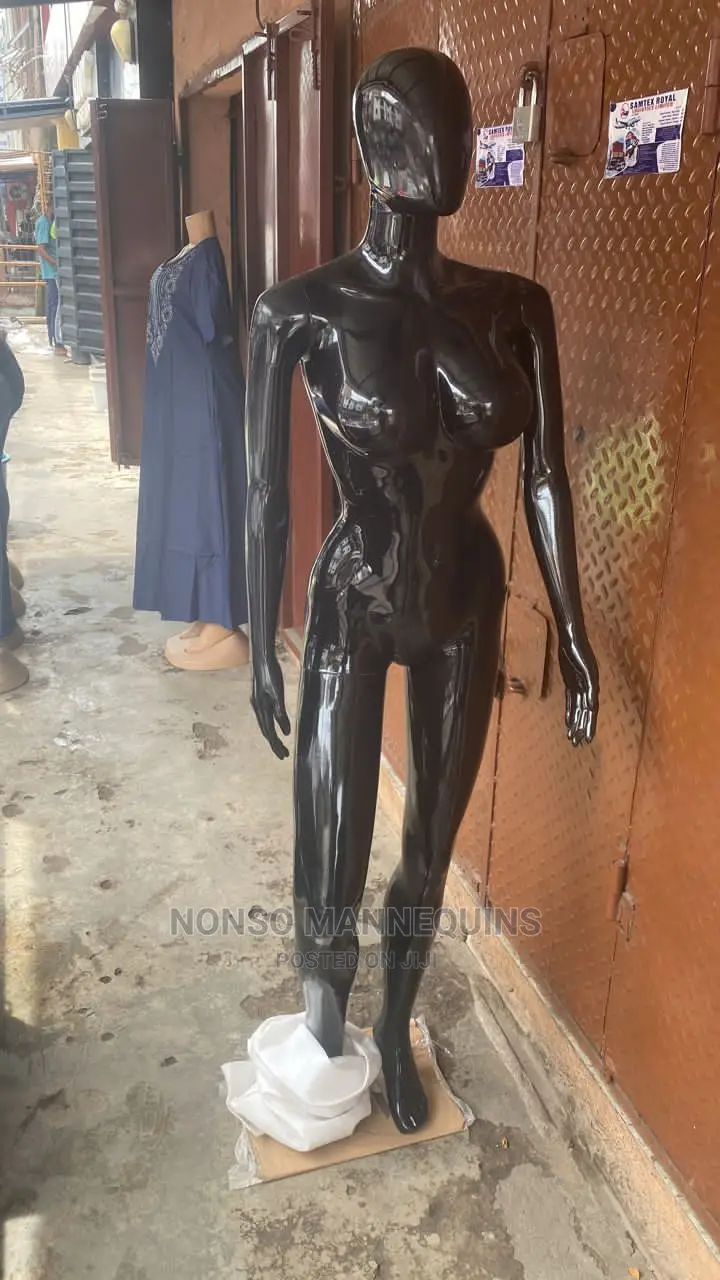 Glossy Black Size 12 Full Body Female Imported Mannequin
