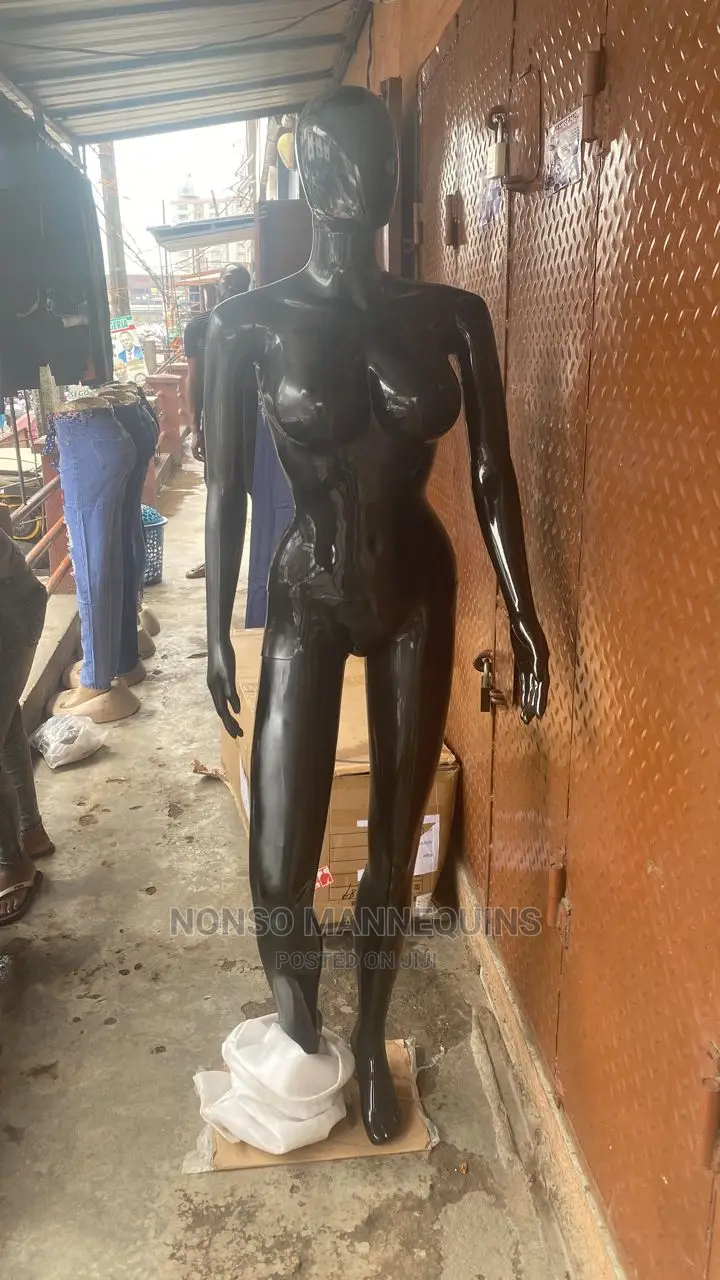 Glossy Black Size 12 Full Body Female Imported Mannequin