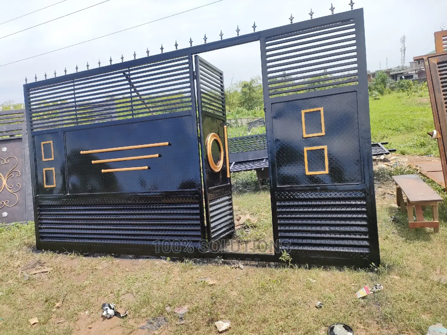 Standard Black Rolling 13ft by 8ft Gate for Sale