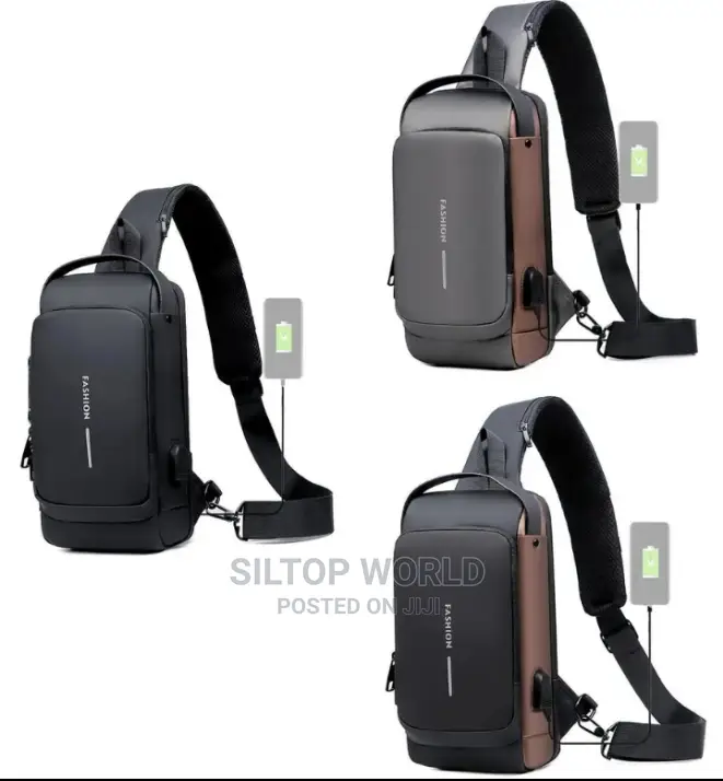 Waterproof Unisex Usb Cross Bag With Security Lock