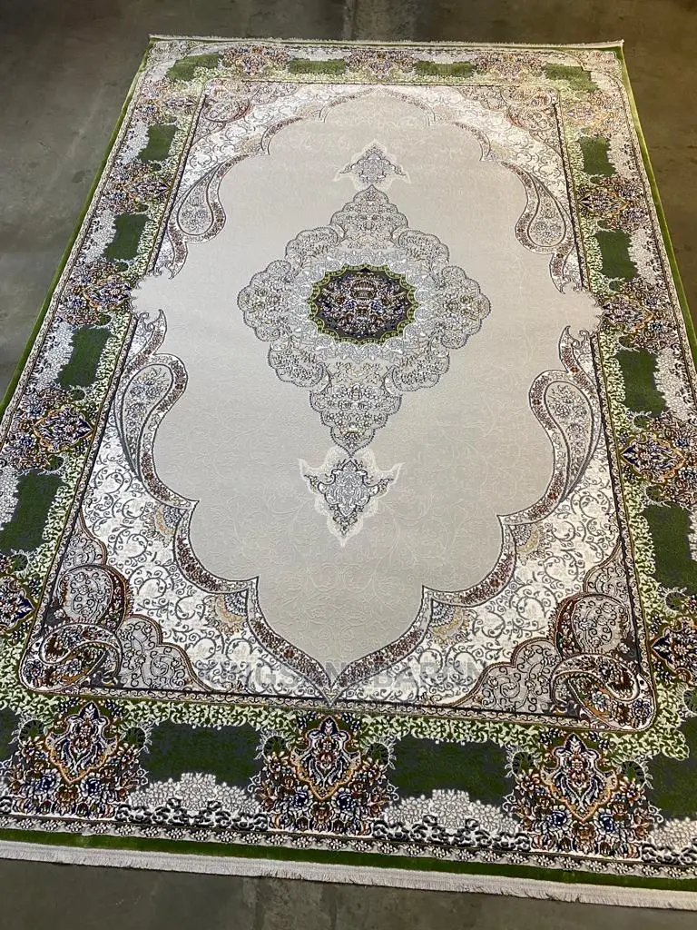 5*7fts Beige and Cream/Green Quality Iranian Rug (4*6,7*10,8*11,1