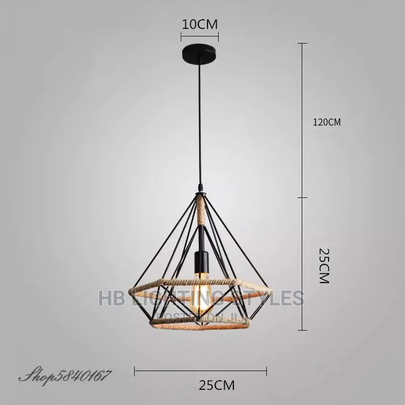Hemp Rope Chandelier for Dining Room Living Room