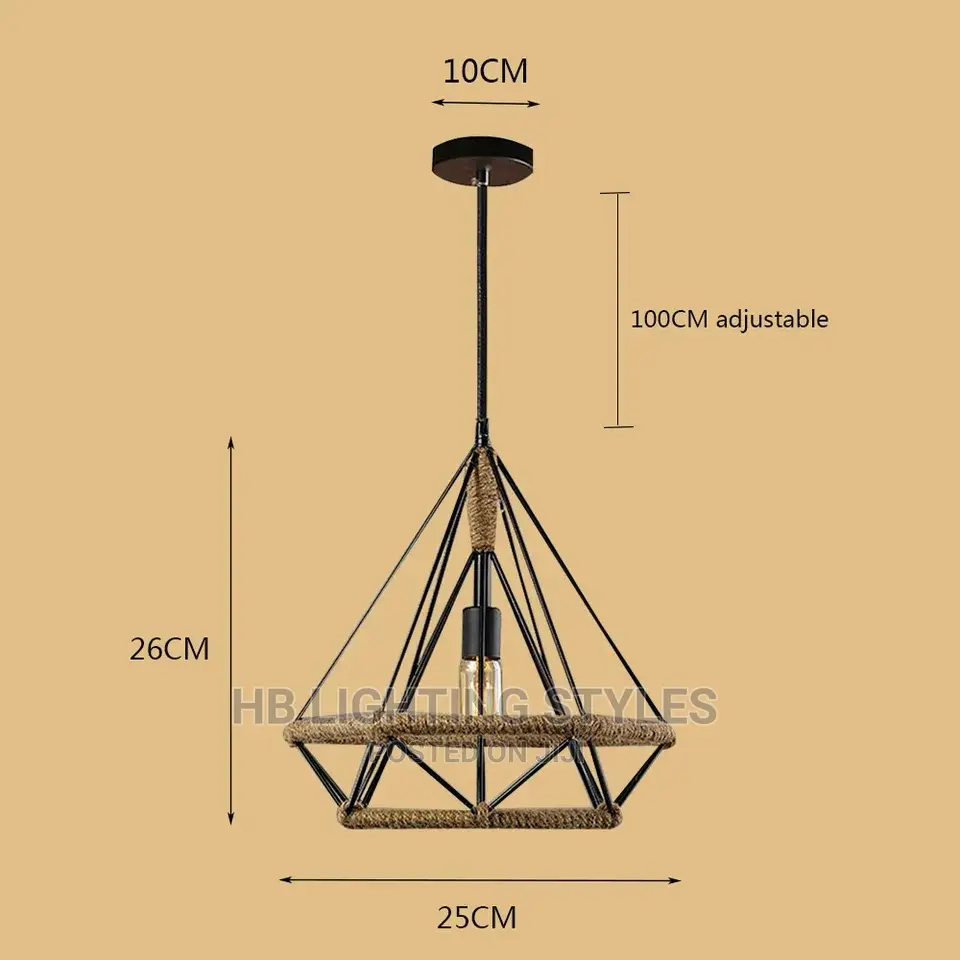 Hemp Rope Chandelier for Dining Room Living Room