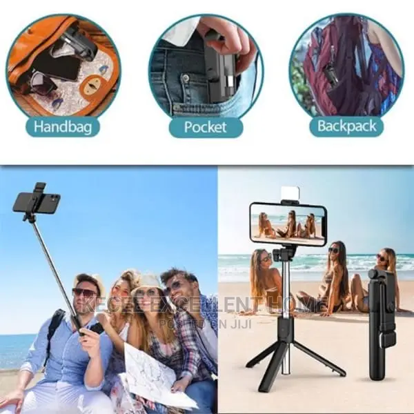 Selfietripod Stand With Fill Light Wireless Bluetoothremote