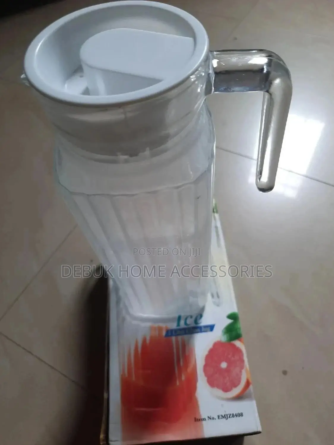 1 Litre Glass Jug With Lid