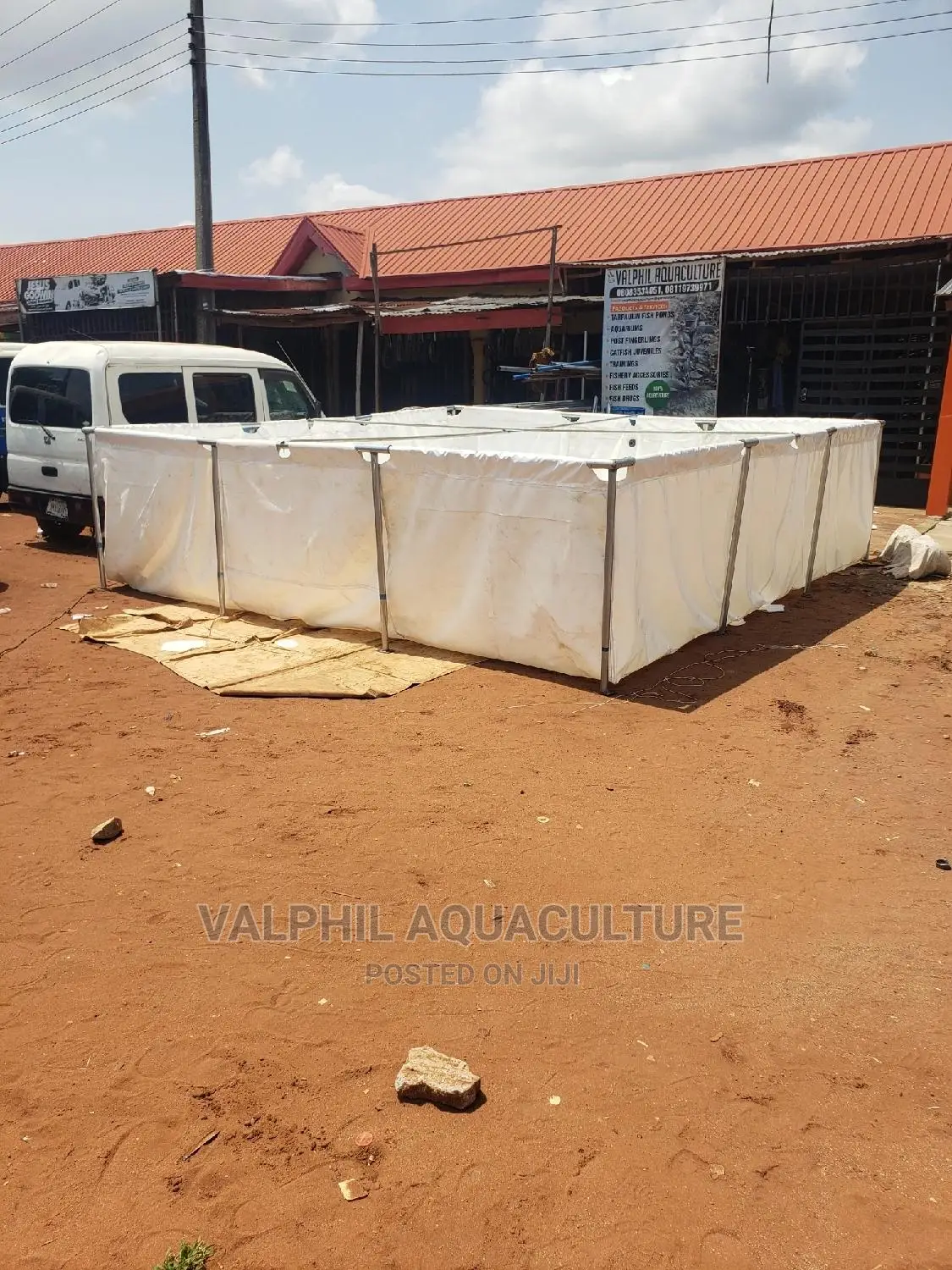 White Tarpaulin Fish Pond
