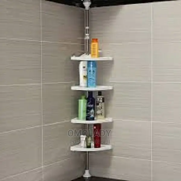 Telescopic 4 Tier Adjustable Shower Corner Bathroom Shelf