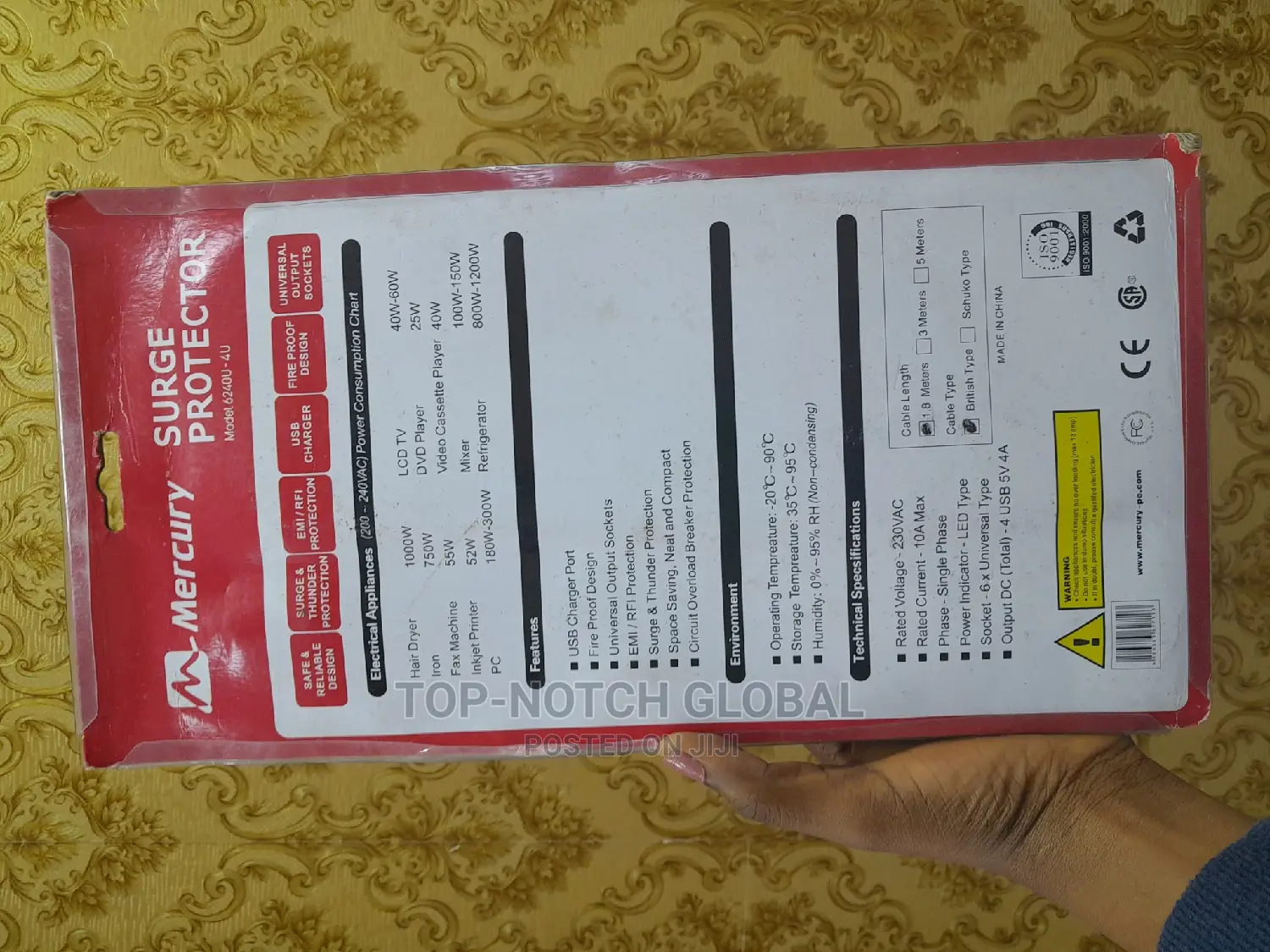 Mercury Surge Protector With Usb