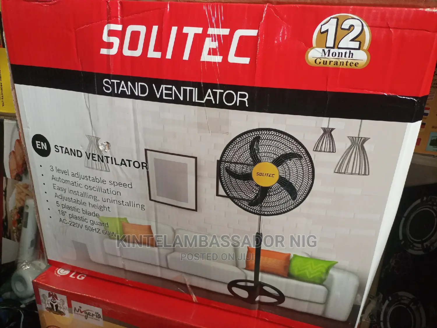 Solitec Standing Fan 18"