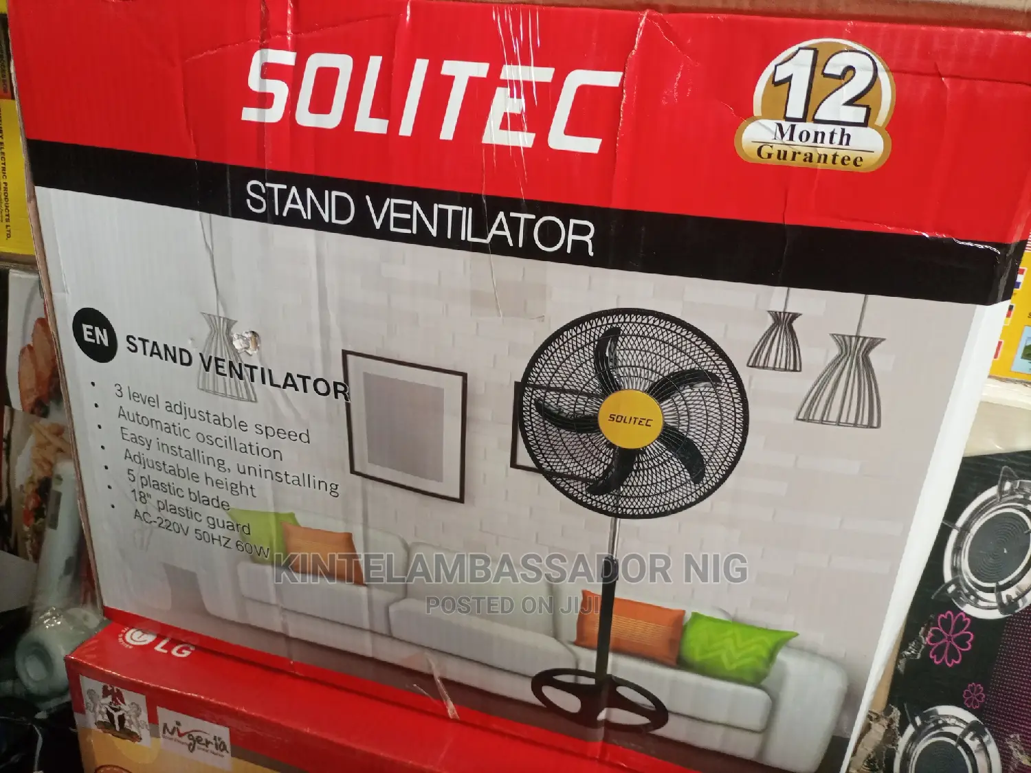 Solitec Standing Fan 18"