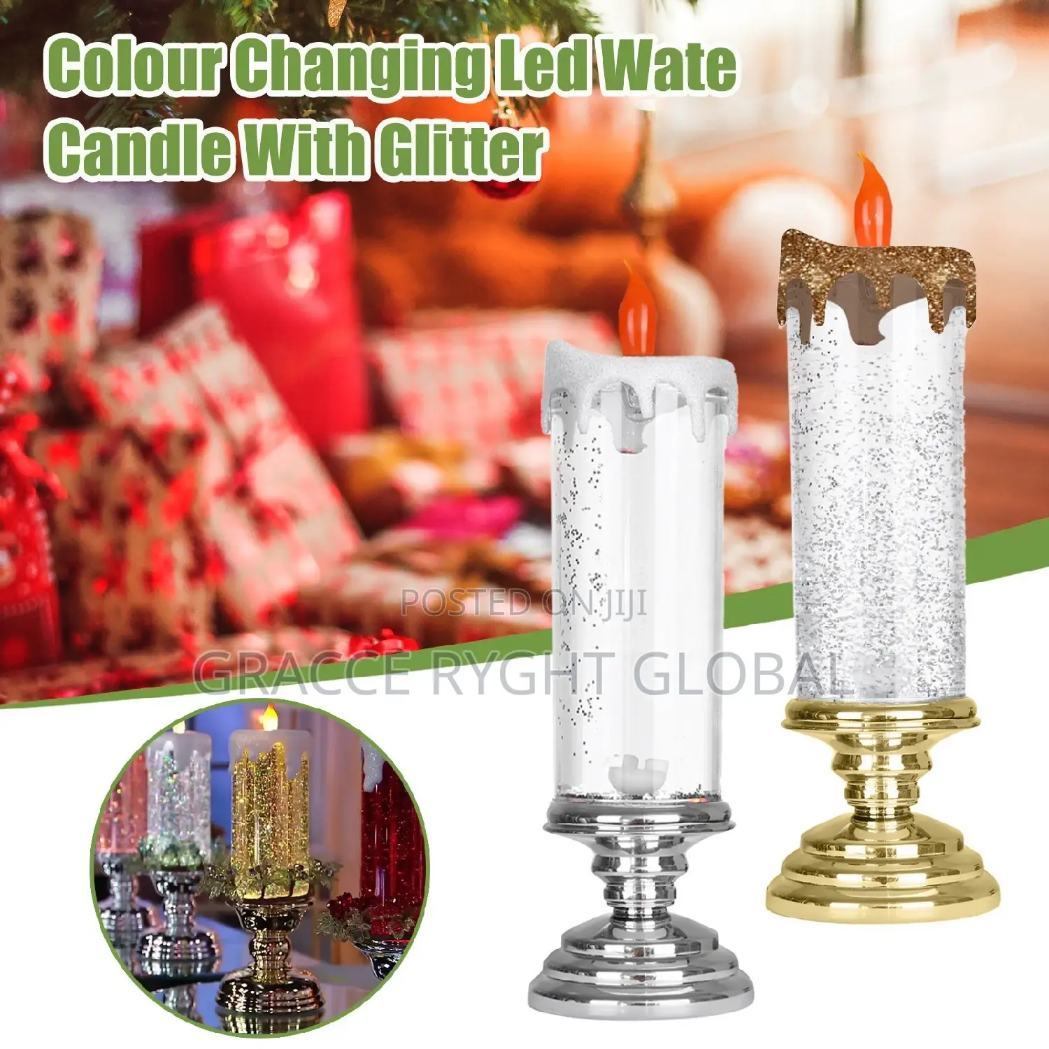 Rotating Glittering Candle