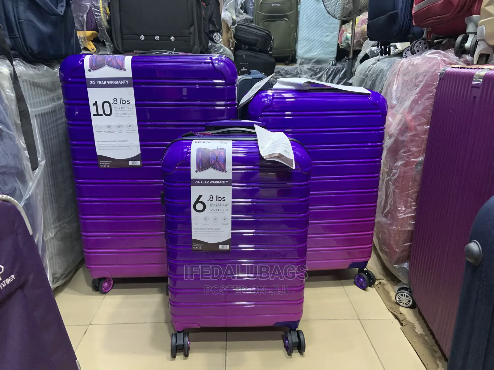 Set of Quality Ifly Imported Expandable Plastic Travelingbox