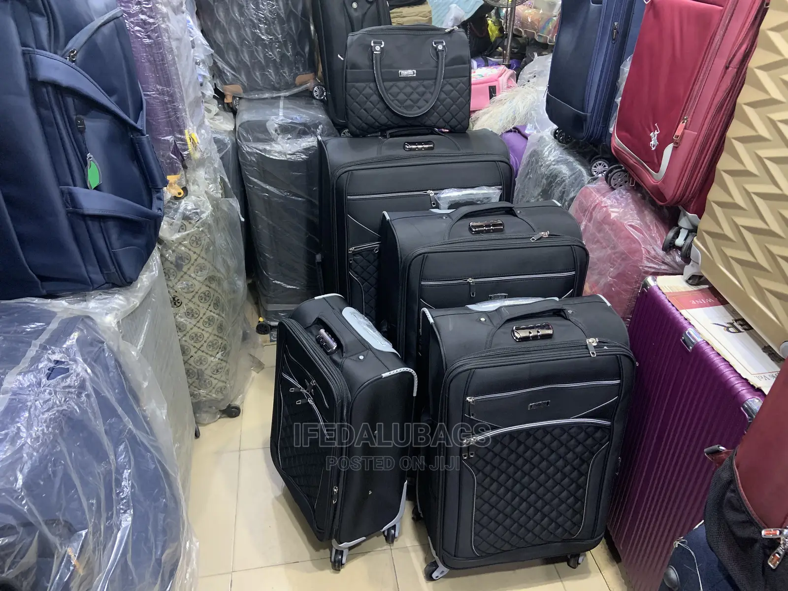 Set of Black Star Express Quality Traveling Luggage