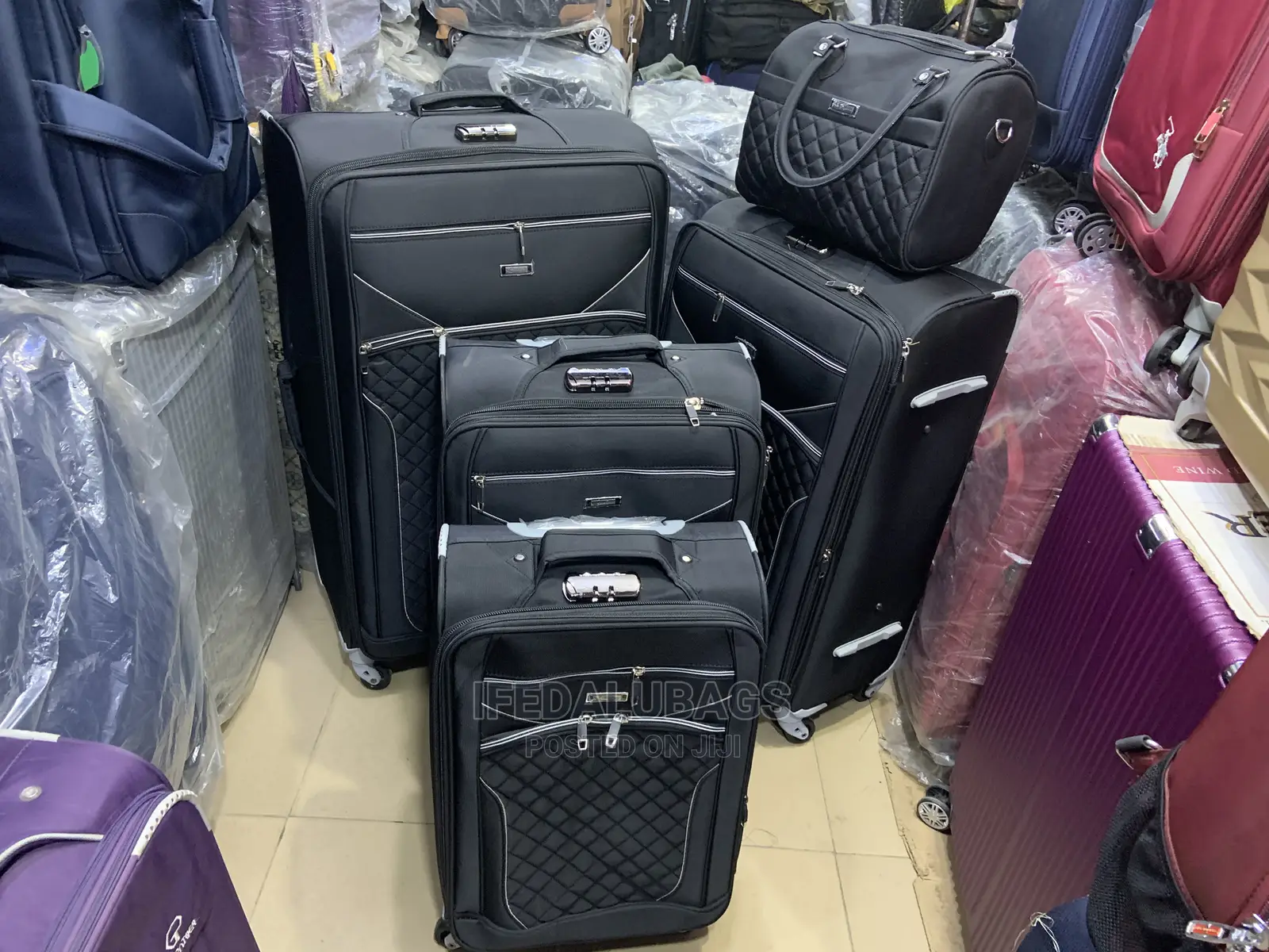 Set of Black Star Express Quality Traveling Luggage