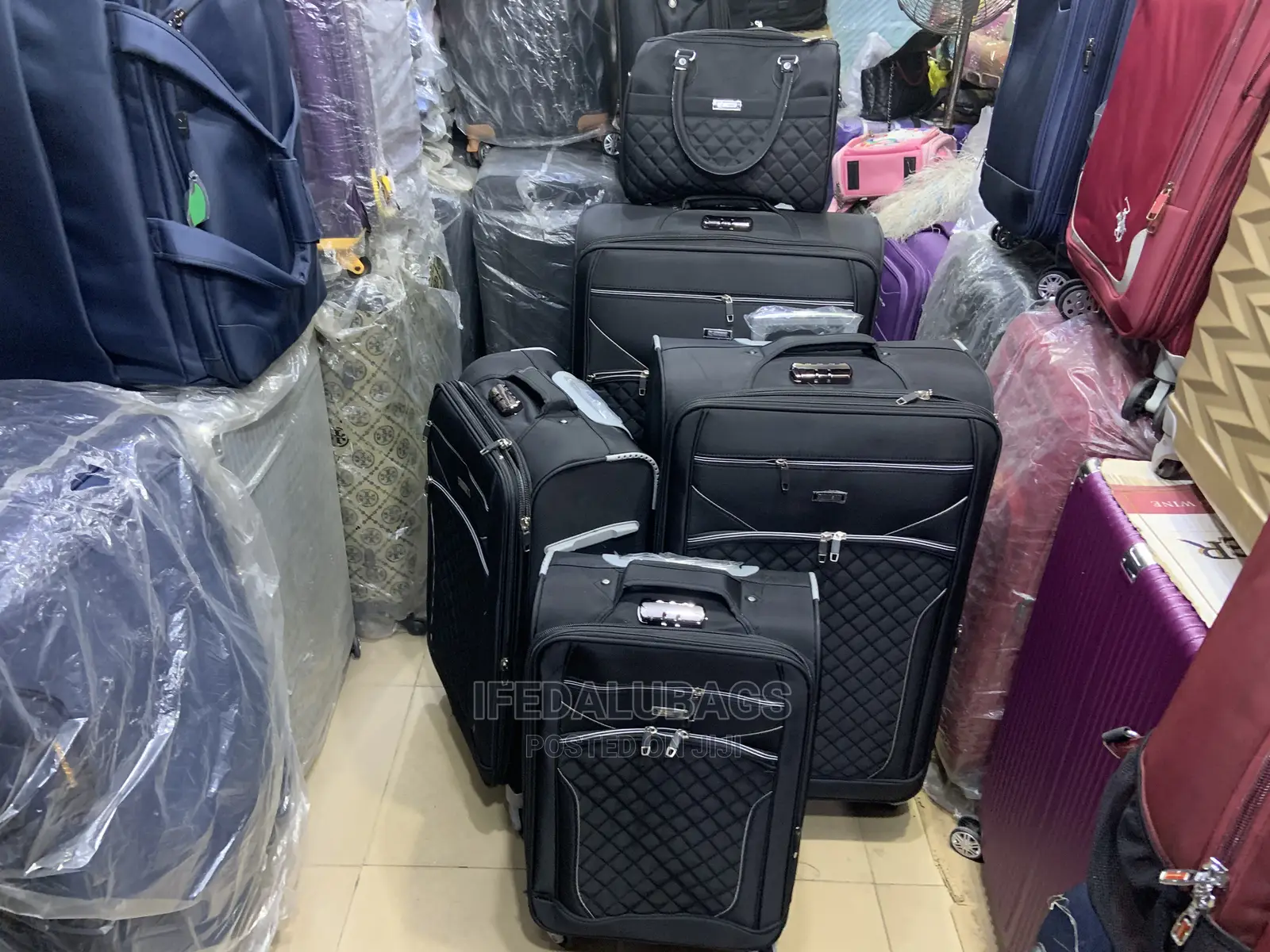 Set of Black Star Express Quality Traveling Luggage