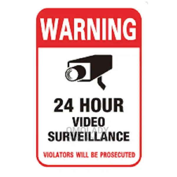 Cctv Sticker Camera System Warning Sign Wall Sticker