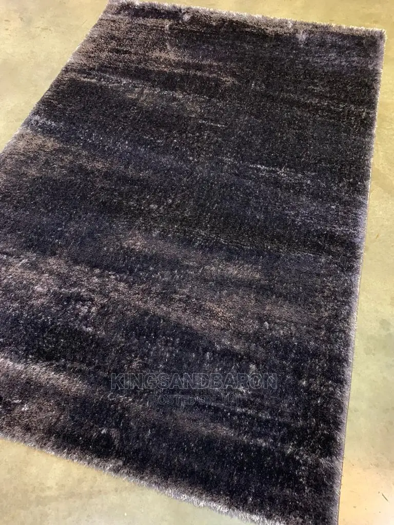 5*7fts Deep Grey Shaggy Turkish Center Rug