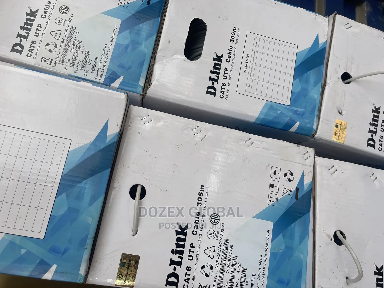 D-Link Cat 6 100% Copper Cables