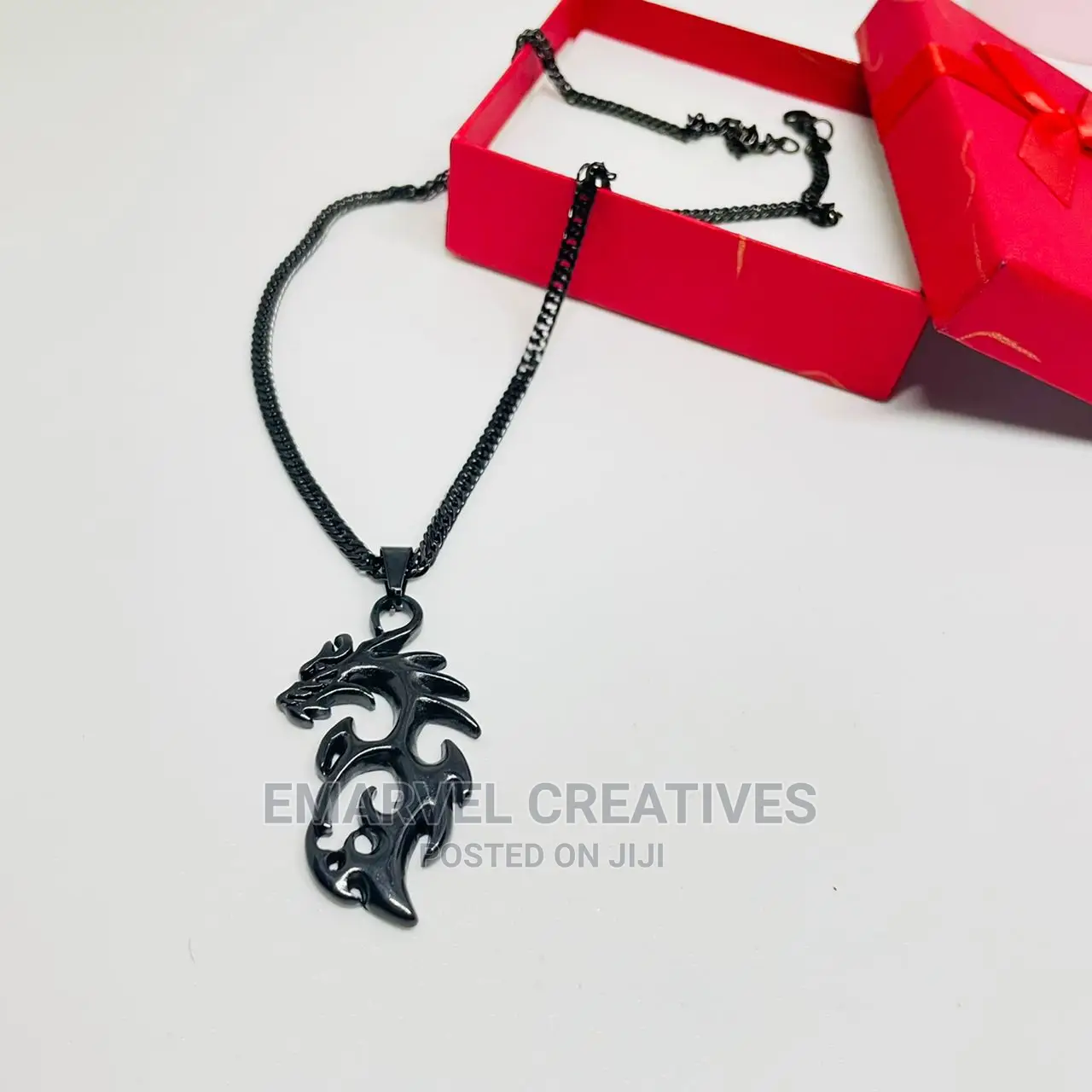 Classical Non-Tarnish Black Necklace With Pendant